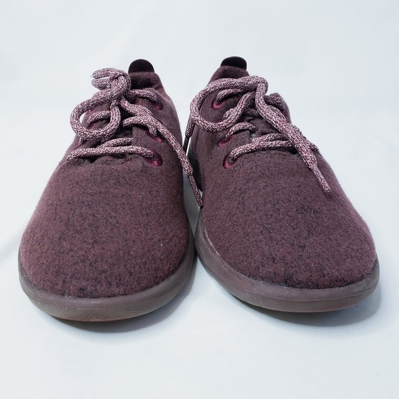 Allbirds Wool Runners Merino Wool Shoes Hazy Burgundy / Tuke Jam - Picture 3 of 8